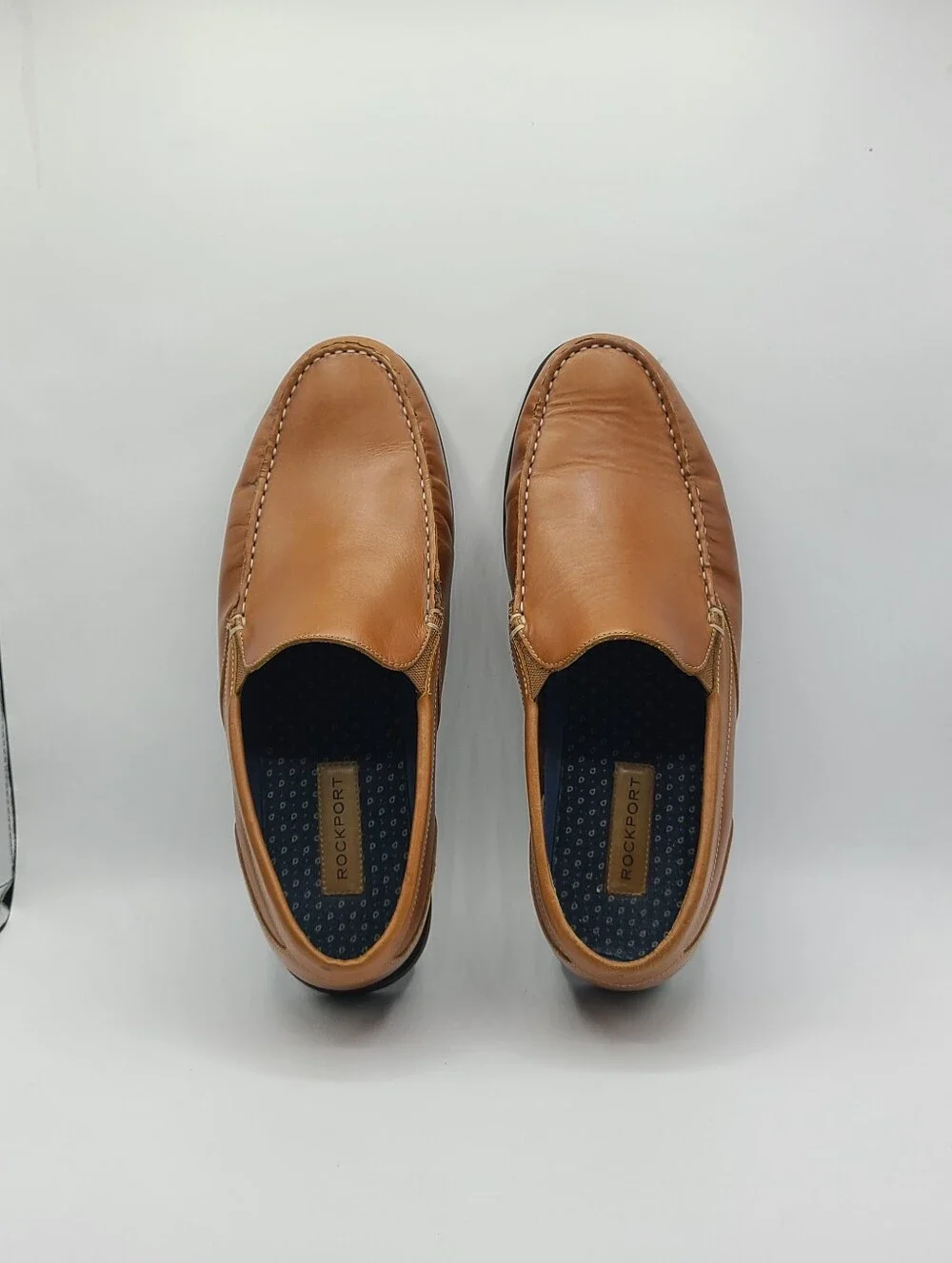Rockport Tan Leather Slip-on Loafers 11 Wide